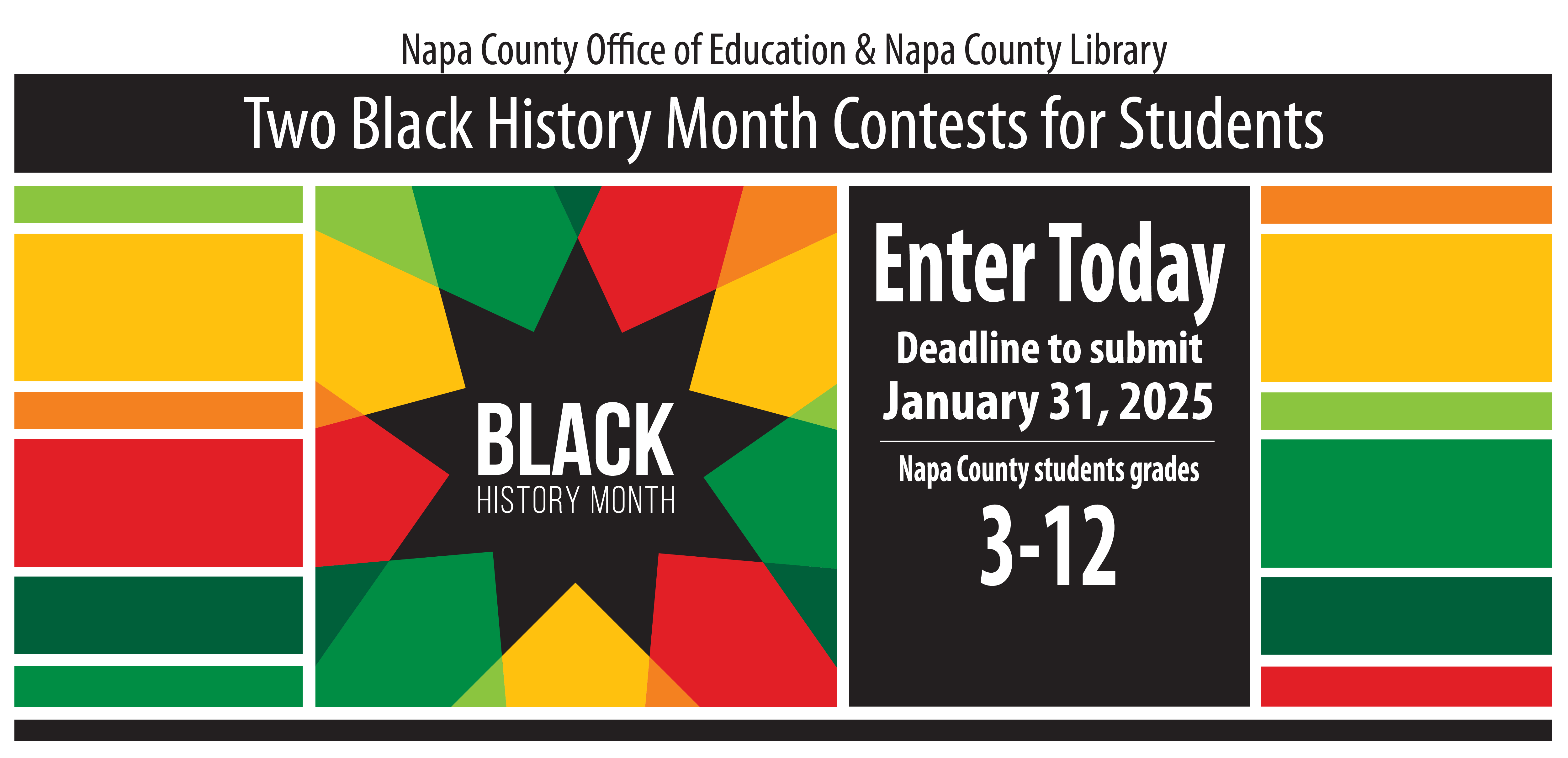 Napa County Office of Education & Napa County Library - Two Black History Month Contests for Students