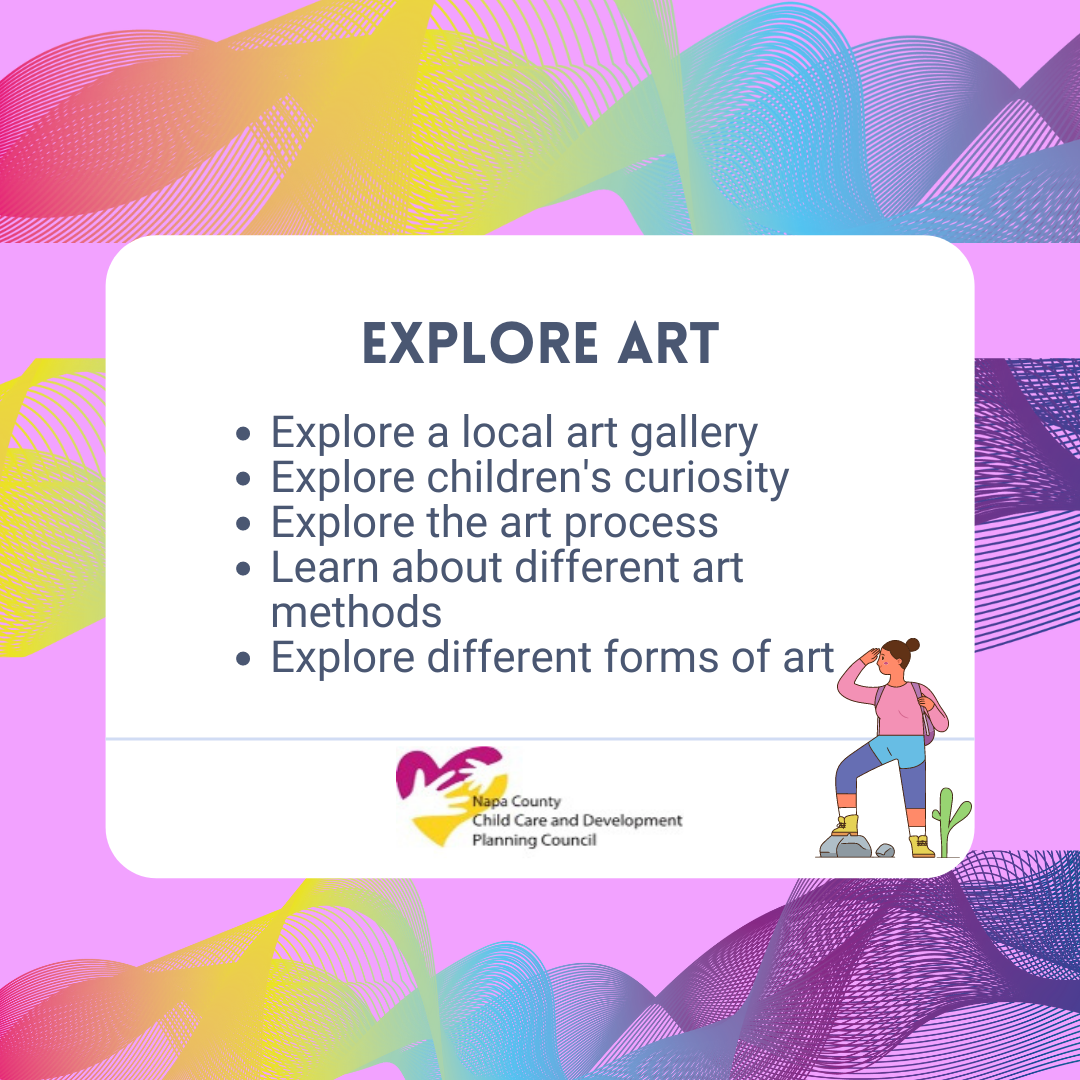 Explore Art - Local art gallery, children's curiosity, art process, different methods, forms of art