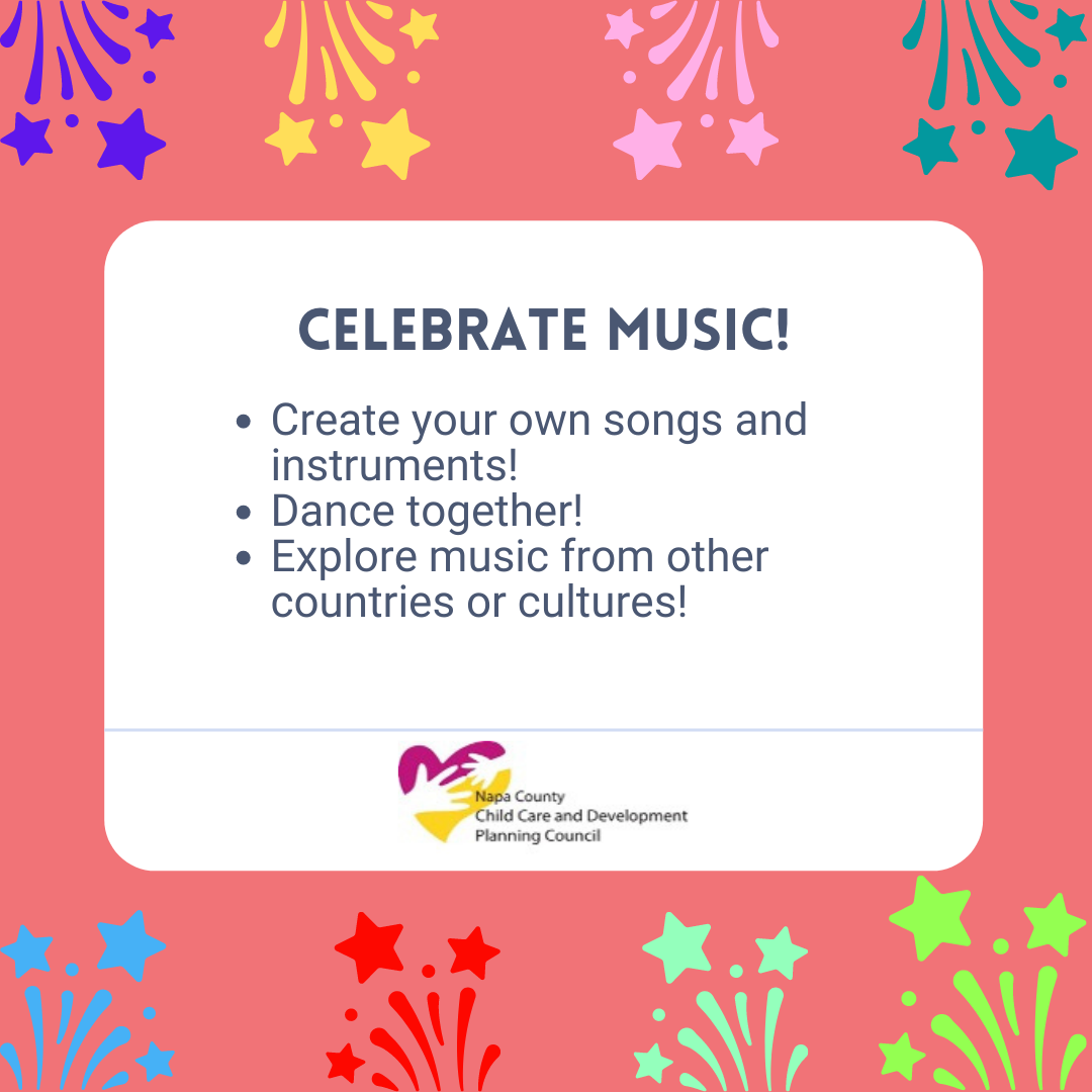 Celebrate Music - Create your own songs and instruments, dance, explore music