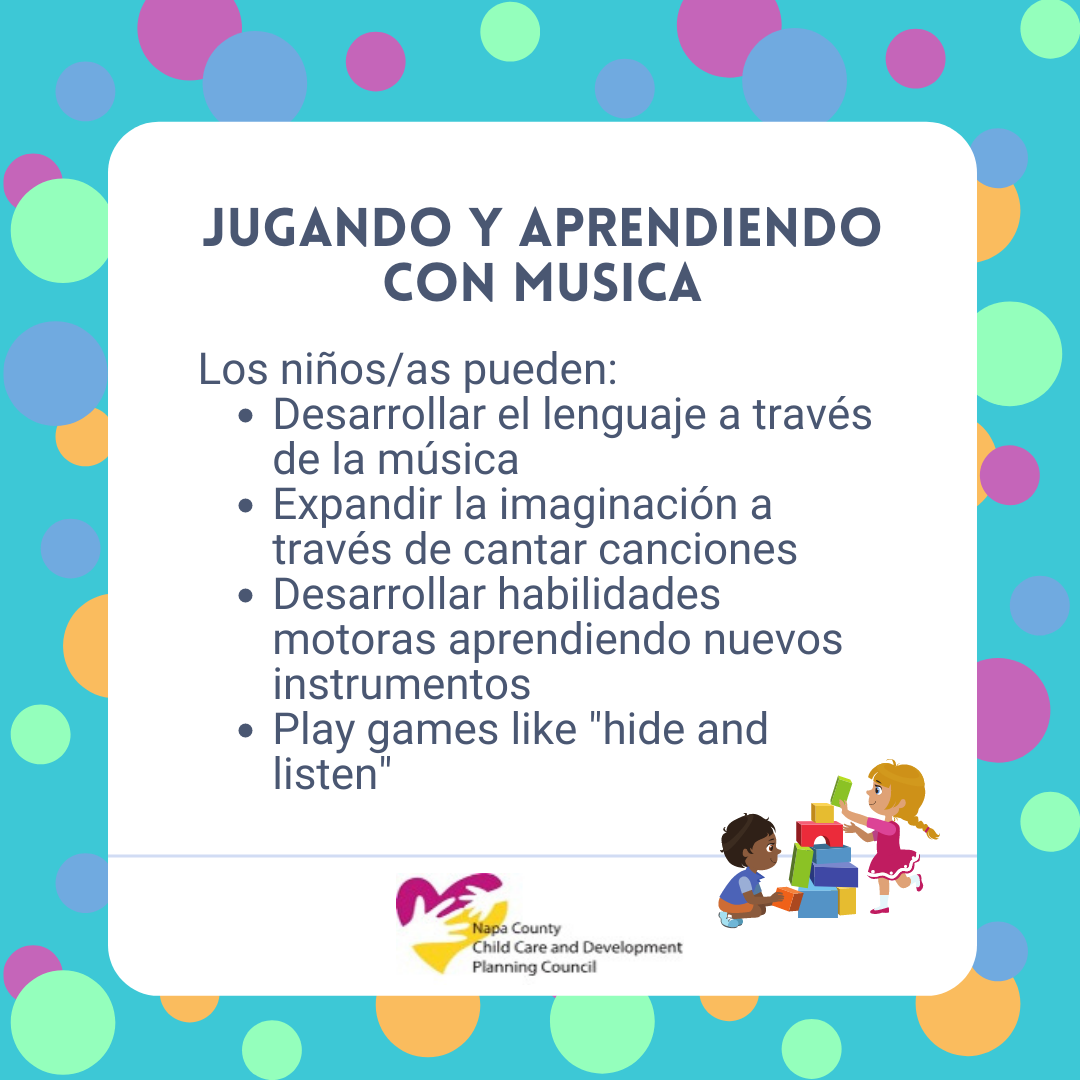 Jugando Y Aprendiendo Con Musica - children can develop language, expand imagination, work on motor skills, play games
