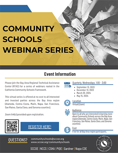 Community Schools Webinars Flyer