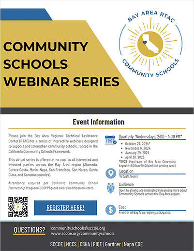 Community Schools Webinar Series Flyer