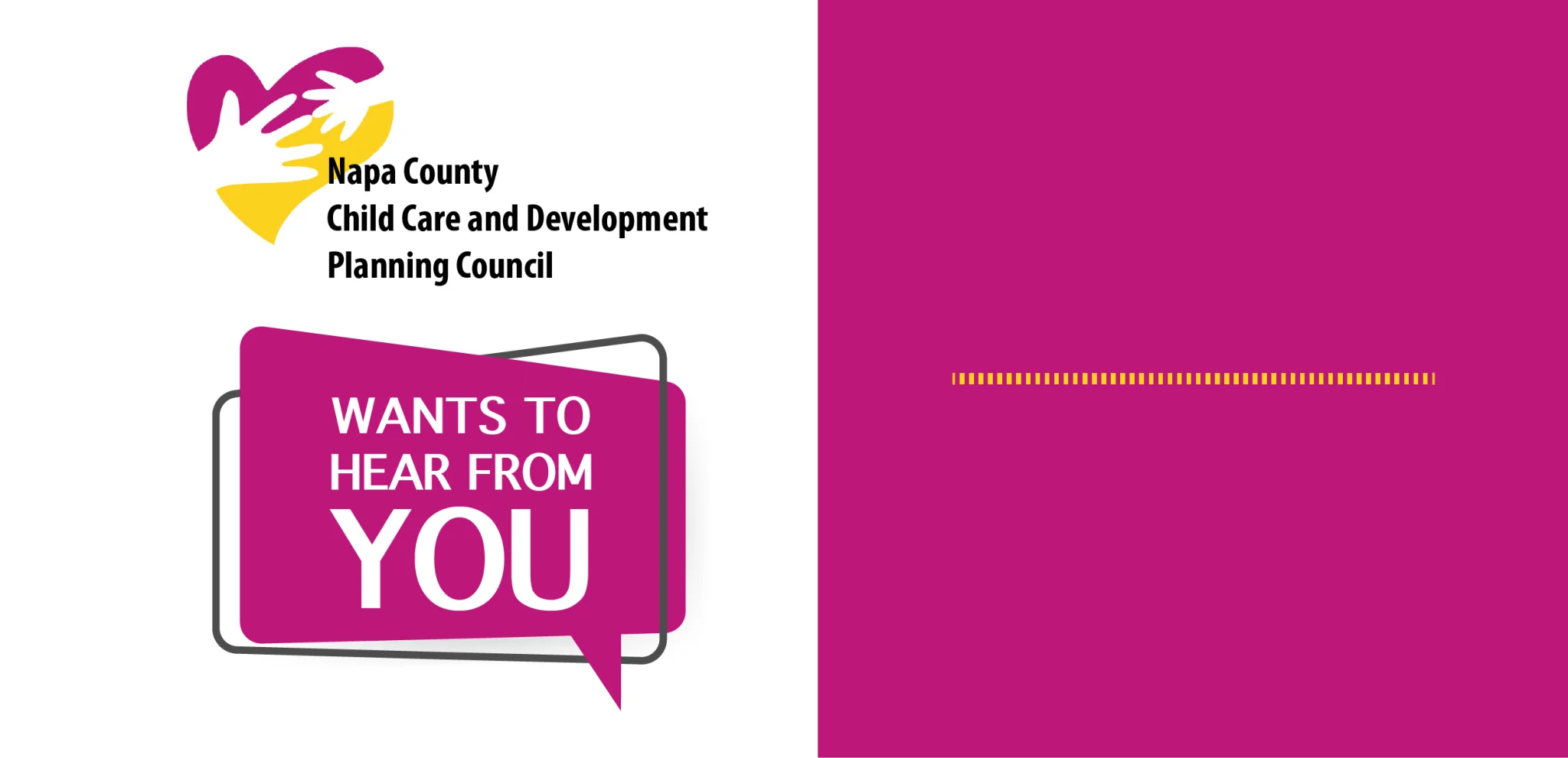 Napa County Child Care and Development Planning Council wants to hear from you